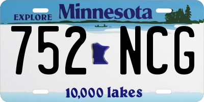 MN license plate 752NCG