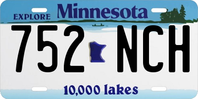 MN license plate 752NCH