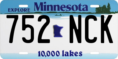 MN license plate 752NCK