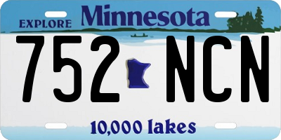 MN license plate 752NCN