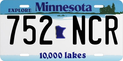 MN license plate 752NCR