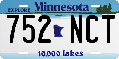 MN license plate 752NCT
