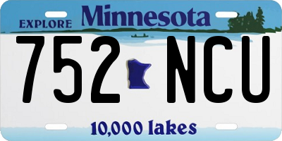 MN license plate 752NCU
