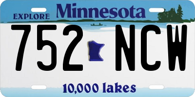 MN license plate 752NCW