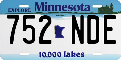 MN license plate 752NDE