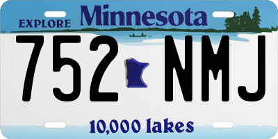 MN license plate 752NMJ