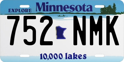 MN license plate 752NMK
