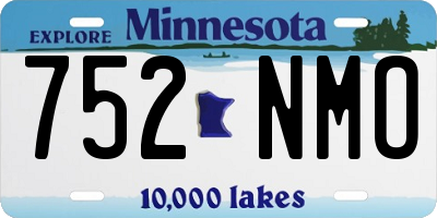 MN license plate 752NMO