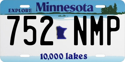 MN license plate 752NMP