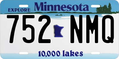MN license plate 752NMQ