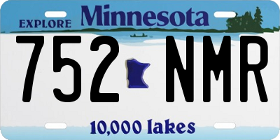 MN license plate 752NMR