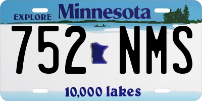 MN license plate 752NMS