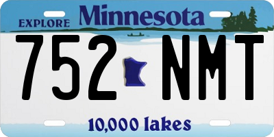 MN license plate 752NMT