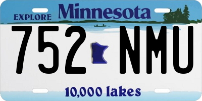 MN license plate 752NMU