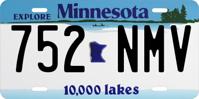 MN license plate 752NMV
