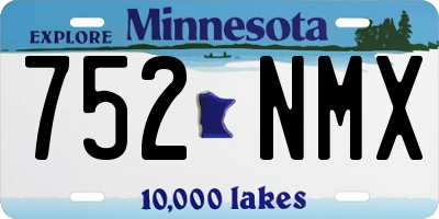 MN license plate 752NMX