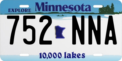 MN license plate 752NNA