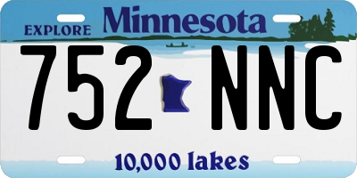 MN license plate 752NNC