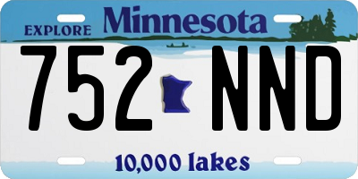 MN license plate 752NND