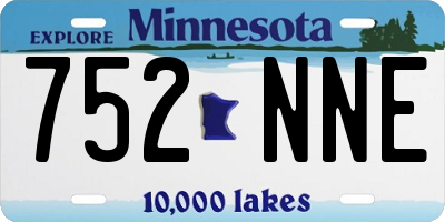 MN license plate 752NNE