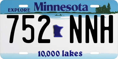 MN license plate 752NNH
