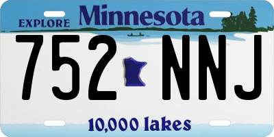 MN license plate 752NNJ