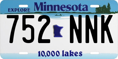 MN license plate 752NNK