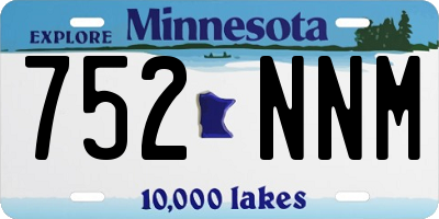 MN license plate 752NNM