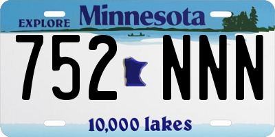 MN license plate 752NNN