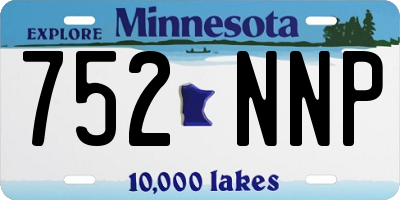 MN license plate 752NNP