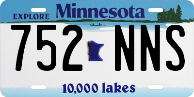MN license plate 752NNS