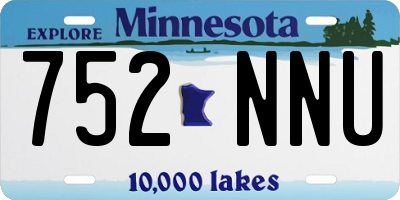 MN license plate 752NNU