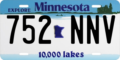 MN license plate 752NNV
