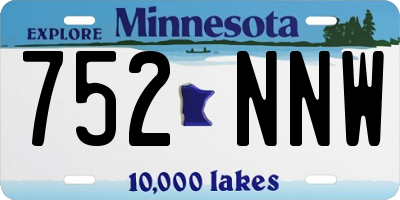 MN license plate 752NNW
