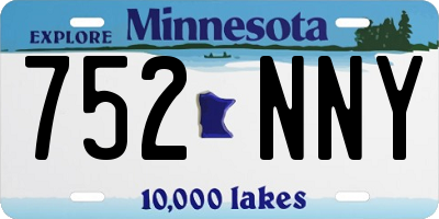 MN license plate 752NNY
