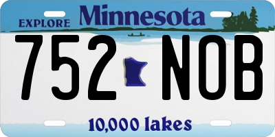 MN license plate 752NOB