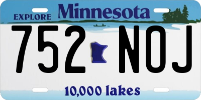 MN license plate 752NOJ