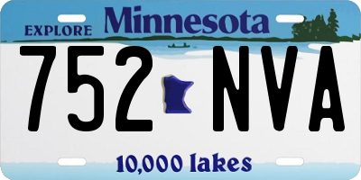 MN license plate 752NVA