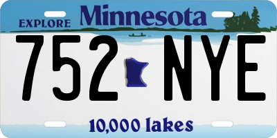 MN license plate 752NYE