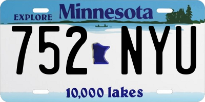 MN license plate 752NYU