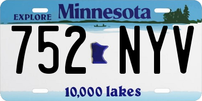 MN license plate 752NYV