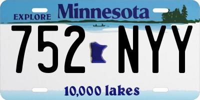 MN license plate 752NYY