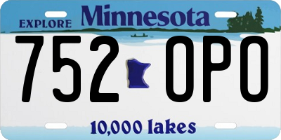 MN license plate 752OPO