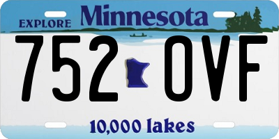 MN license plate 752OVF