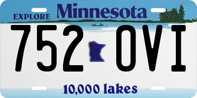 MN license plate 752OVI