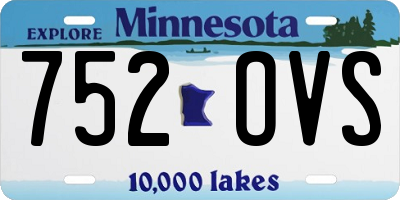MN license plate 752OVS