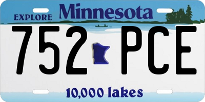 MN license plate 752PCE