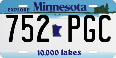 MN license plate 752PGC