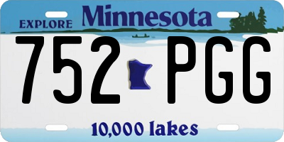 MN license plate 752PGG