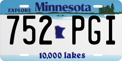 MN license plate 752PGI